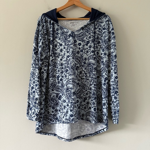 Comfort Code By Cuddl Duds Hooded Pullover Womens M Lightweight Blue Comfy - Picture 1 of 15